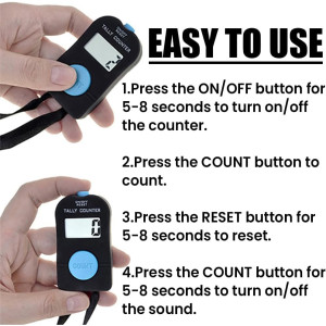 TopTie Digital Hand Tally Counter with Lanyard for Golf, Fish & More