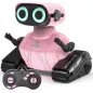 GILOBABY Robot Télécommandé pour Enfants avec Yeux LED, Mouvements Dansants, Rose, 3+ Ans