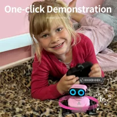 Robot Télécommandé GILOBABY Rose pour Enfants 3+ Ans avec LED