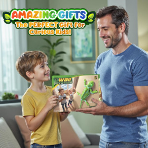 Wall Climbing Remote Control Chameleon Toy for Kids 3-12 with Lights