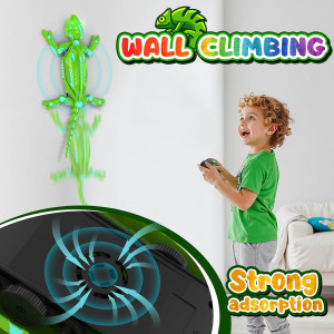 Robot Télécommandé Caméléon Grimpe-Mur 360° pour Enfants