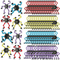 100 Pcs Funny Sensory Fidget Toys Bulk – Transformable Chain Robots