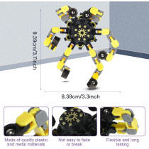 100 Pcs Funny Sensory Fidget Toys Bulk – Transformable Chain Robots