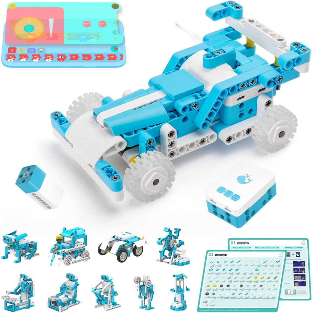 WhalesBot D1 : Kit Robot STEM 21-en-1 éducatif pour enfants