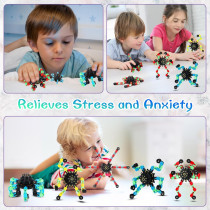 40 Pack Luminous Transformable Sensory Fidget Robot Toys for Stress Relief
