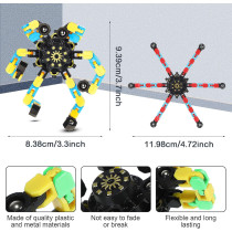 40 Pack Luminous Transformable Sensory Fidget Robot Toys for Stress Relief