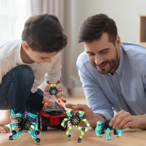 40 Pack Luminous Transformable Sensory Fidget Robot Toys for Stress Relief