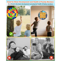Cible fléchettes enfants 26 pliable avec 20 balles adhésives