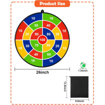 Kids Dart Board 26 Large with 20 Sticky Balls – Foldable Game Toy Gift