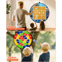 Cible fléchettes enfants 26 pliable avec 20 balles adhésives