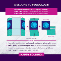 FOLDOLOGY Origami Puzzle Game - 100 Brain Teasers for Ages 10+