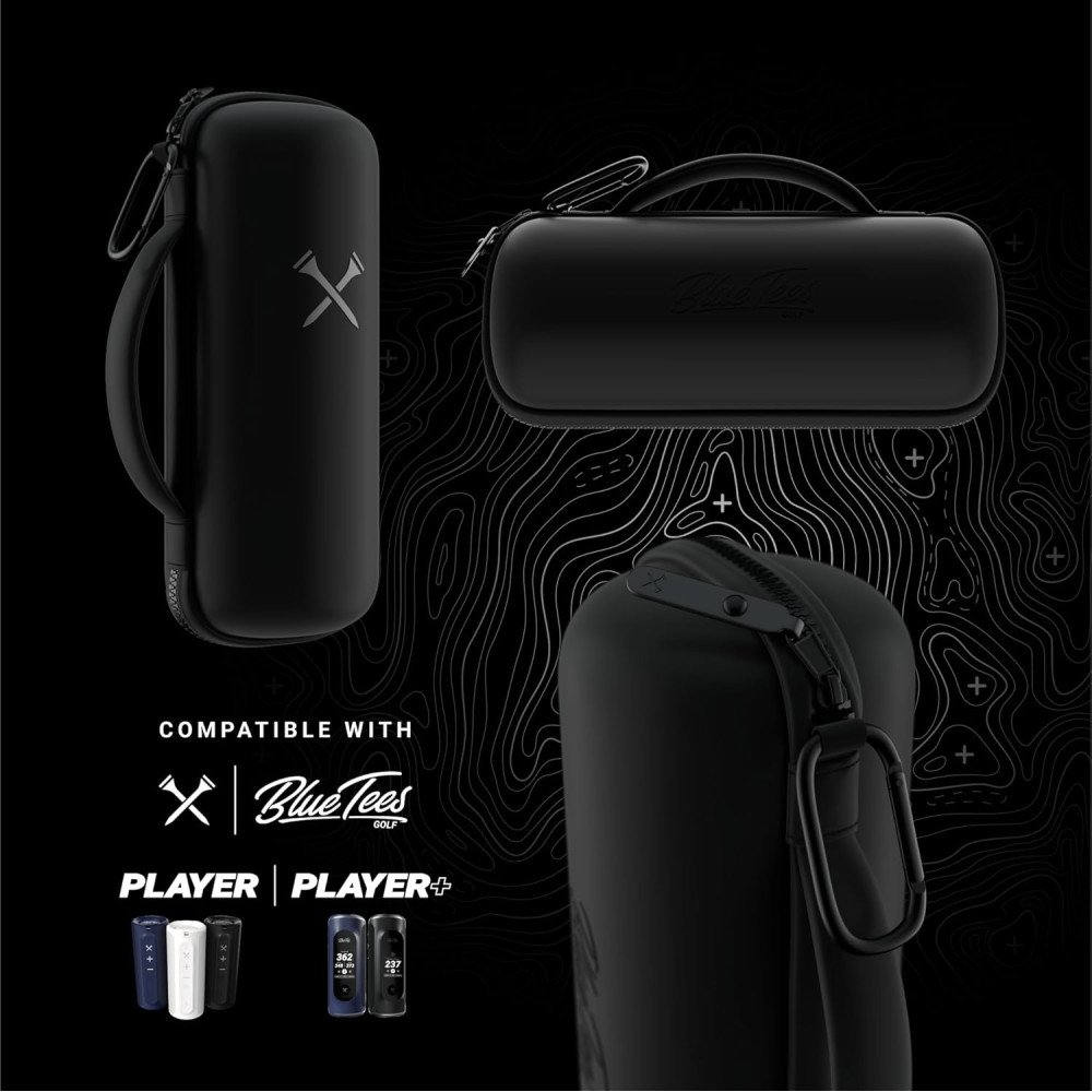 Blue Tees Golf GPS Hard Carrying Case with Magnetic Plate & Clip