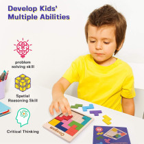 Puzzle en Bois Coogam 3D - 60 Défis STEM Montessori