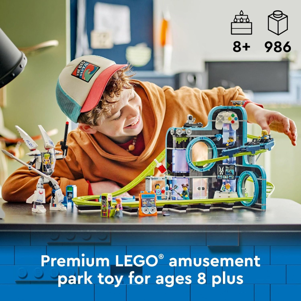 LEGO City Robot World Roller Coaster Set - Kids Engineering Toy 8+