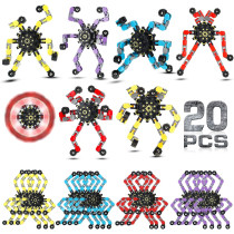 Charniol 20 Pcs Transformable Fidget Spinner Toys | Stress Relief Gifts