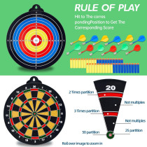 Cible de Fléchettes Magnétique - Jeu Familial Fun 3-12 Ans