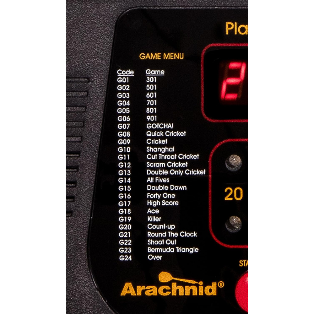 Arachnid Cricket Pro 650 : Fléchettes Électroniques Pro