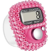 Pink Portable Digital Tally Counter with LCD Display for Sports & Golf
