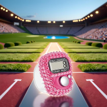 Pink Portable Digital Tally Counter with LCD Display for Sports & Golf