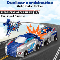 Magnetic Dinosaur Car Toy for Kids – Transforming Robot Dino Gift (Blue)