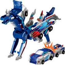 Voiture Dinosaure Magnétique Transformable Jouet Enfant Bleu