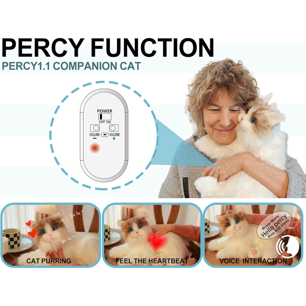 Chat Robot Interactif Chongker – Peluche Ragdoll Réaliste