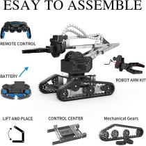 Robot Bras Télécommandé 360° - Kit Science 2 en 1 Cadeau