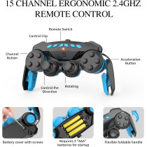 Robot Bras Télécommandé 360° - Kit Science 2 en 1 Cadeau