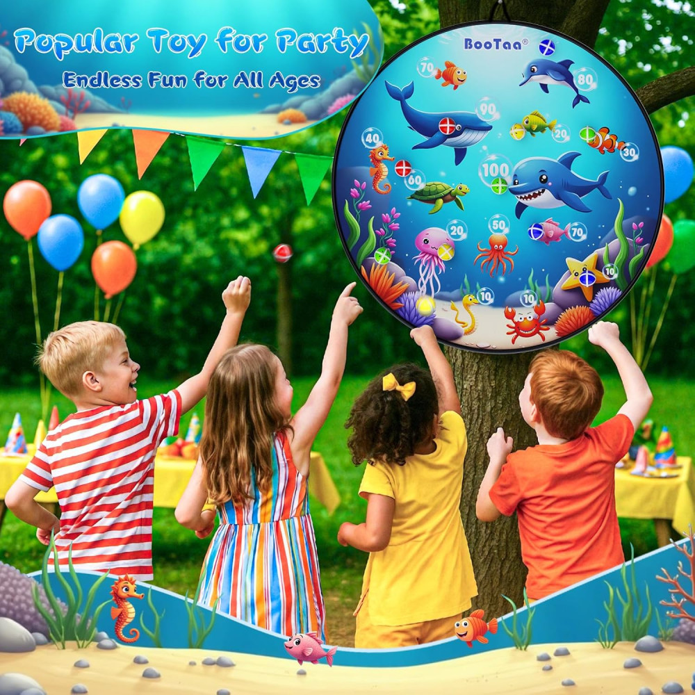 BooTaa 29 Cible Fléchettes Enfants avec Balles Adhesives