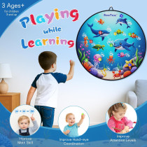 BooTaa 29 Cible Fléchettes Enfants avec Balles Adhesives