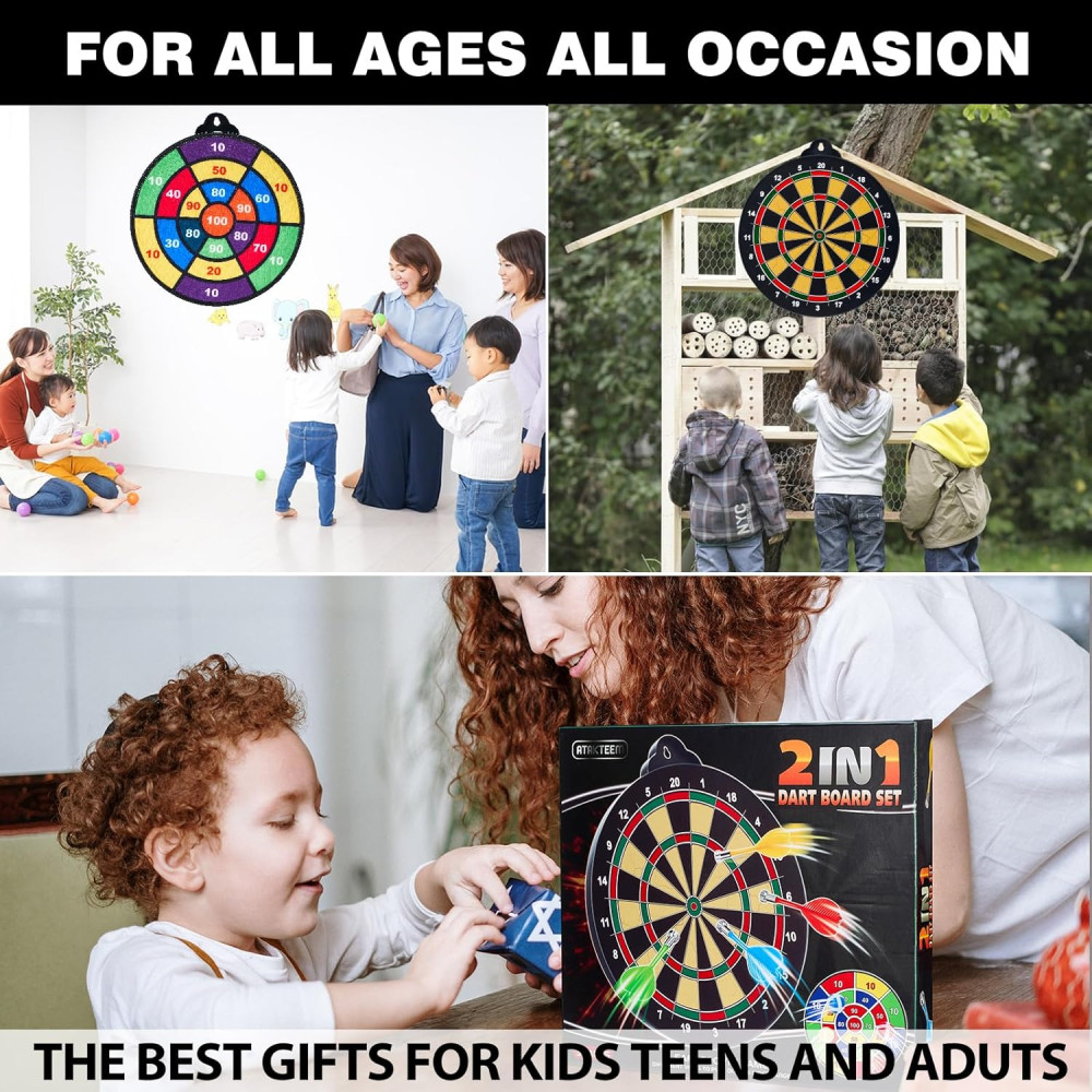 Magnetic Dart Board Set with Darts & Balls – Fun Game for Kids 3-12