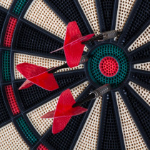 Arachnid Cricket Maxx 1.0 Dartboard Set - Walnut Doors, 183 Games