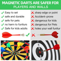Magnetic Dart Board for Kids with Foam Darts – Indoor & Outdoor Fun