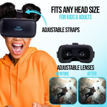 FEEBZ 3D VR Headset 2.0 for Kids + Android Remote - iPhone & Android Compatible