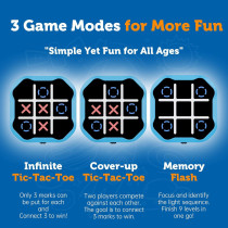Jeu Électronique Tic Tac Toe 3 en 1 Portable Bleu pour Enfants