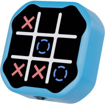 Jeu Électronique Tic Tac Toe 3 en 1 Portable Bleu pour Enfants