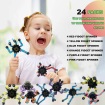 24PCS Gyro Robot Métal Transformable - Jouet Anti-Stress ADHD