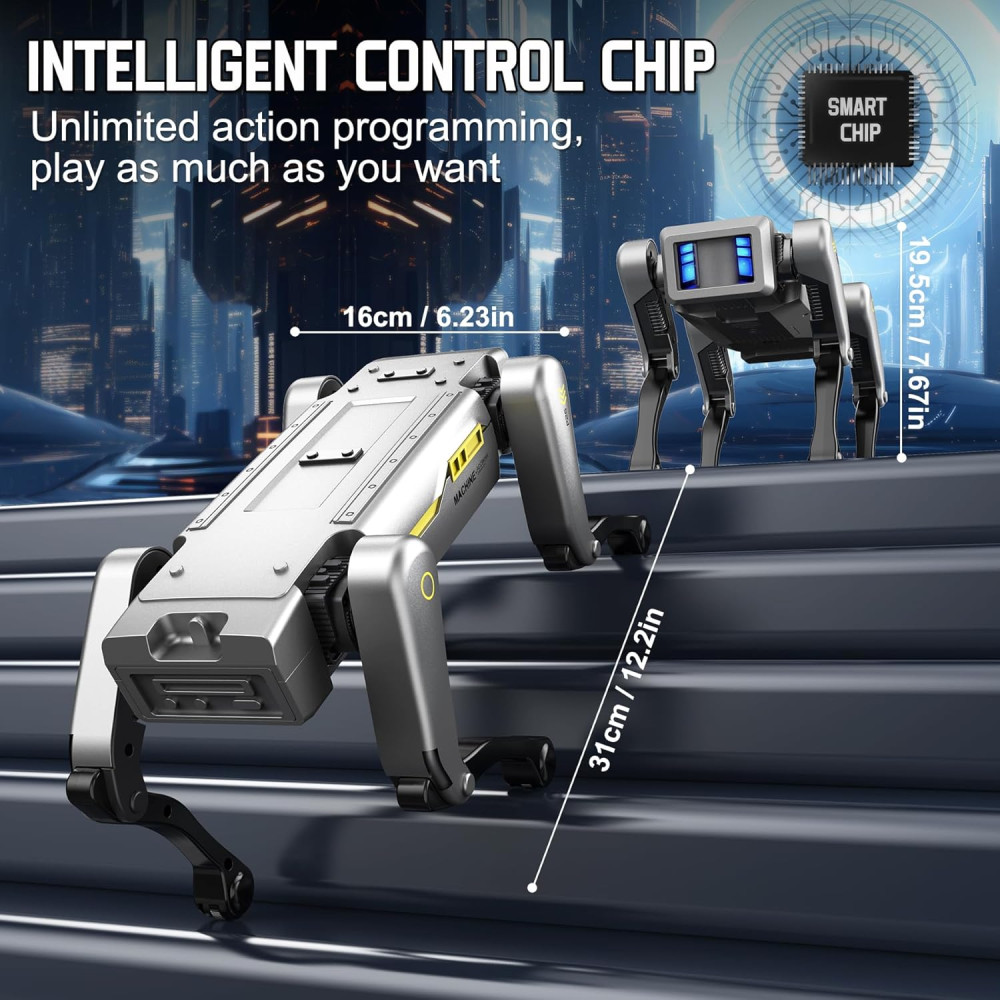 Robot Chien EVADA Smart avec Télécommande APP & 20+ Actions