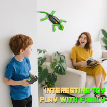 Wall Climbing RC Chameleon Toy with LED Eyes – Rechargeable & Dual Mode