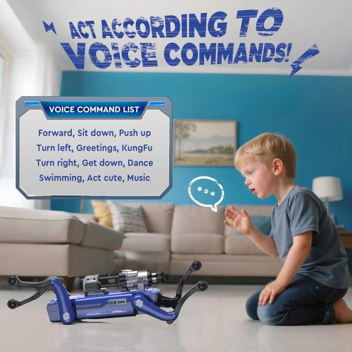 Robot Chien Intelligent - Jouet STEM Interactif avec Voix, Télécommande, 30+ Actions, Programmable, Durable Robot Chien Intelligent - Jouet STEM Interactif avec Voix, Télécommande, 30+ Actions, Programmable, Durable
