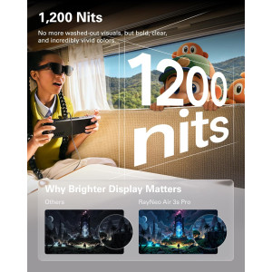 RayNeo Air 3s Pro AR/XR Glasses - 201'' 1200 Nits 120Hz Display