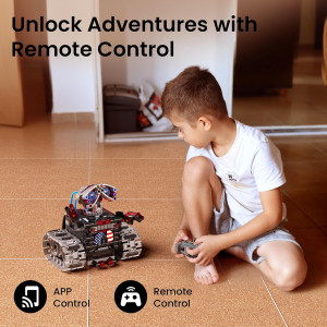 Sillbird 4in1 Robot Building Kit with Remote for Kids Ages 8-12 - 631 PCS STEM Toy