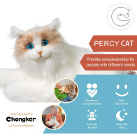 Chat Robot Interactif Chongker - Peluche Ragdoll Réaliste