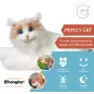 Chongker Robot Chat Interactif, Peluche Pondérée Artisanale, Réponse Vocale, Battement Réaliste, Ronronnement