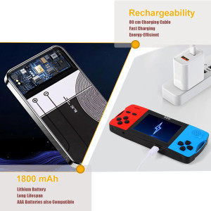 Console portable enfant 100+ jeux rétro, écran 3.2, rechargeable