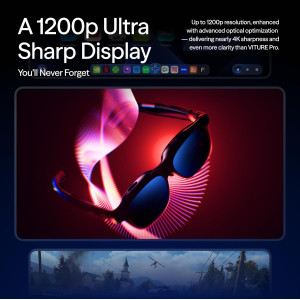 VITURE Luma Pro XR Glasses: 152” 1200p Display, 52° FOV & Dimming