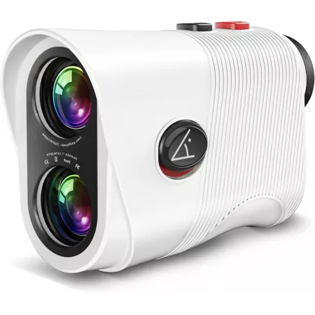 Télémètre de golf 1200 yards avec inclinaison, zoom 7x, rechargeable, vibration & verrou drapeau