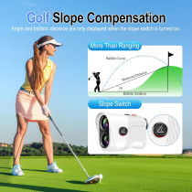 Golf Rangefinder with Slope, 1200 Yards, 7X Magnification & Rechargeable