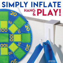 Franklin Sports Inflatable Kids Dart Board with 3 Self-Stick Tennis Balls