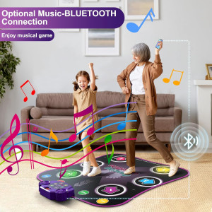 Flooyes Tapis de Danse Électronique Enfants 3-12 Ans Bluetooth
